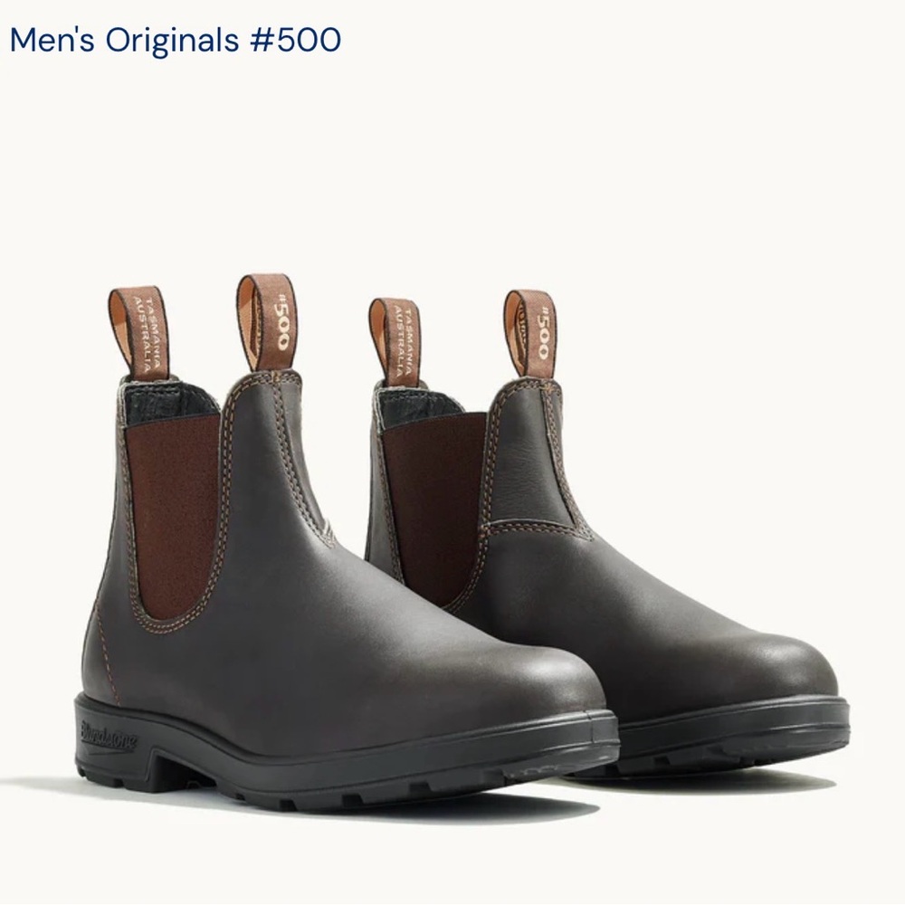 Blundstone 500 Men’s Dark Brown Chelsea Boots Slip On Size 9.5